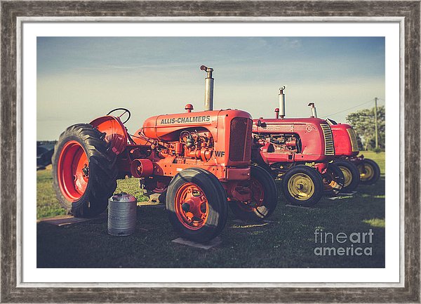 Old Red Vintage Tractors Prince Edward Island Framed Print