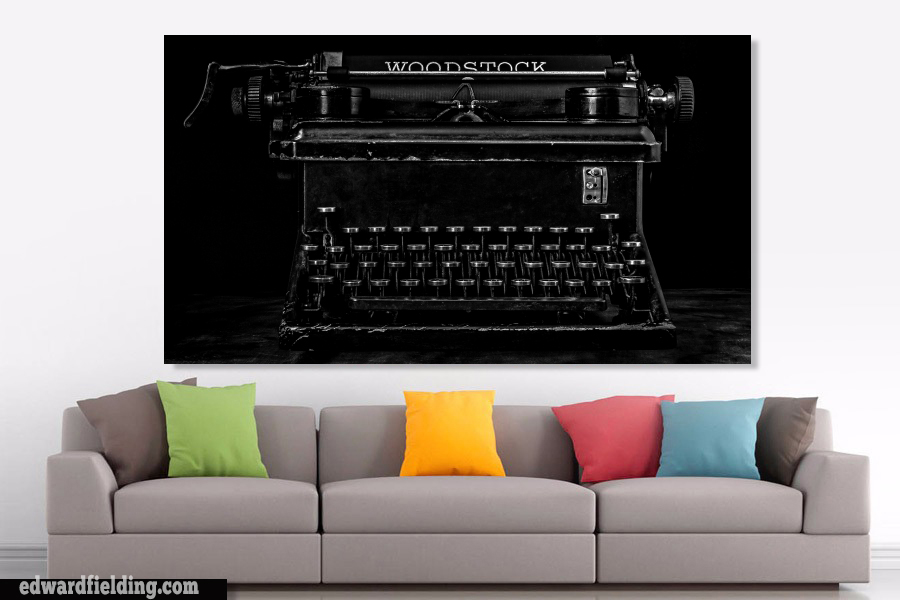 Low Key Vintage Typewriter by Edward M. Fielding