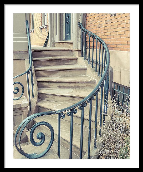 Walkup Brownstone Stairs Providence Rhode Island