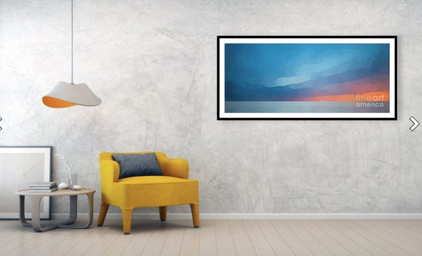 Sunset Over The Ocean by Edward M. Fielding