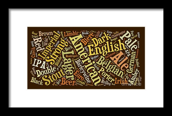 Beer word cloud poster for beer fans