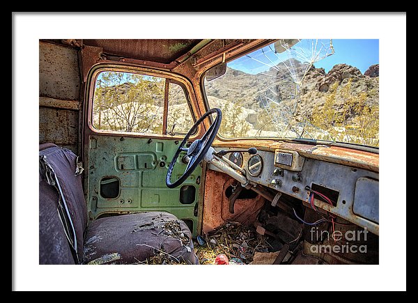 Example of an HDR photograph of an abandoned truck interior