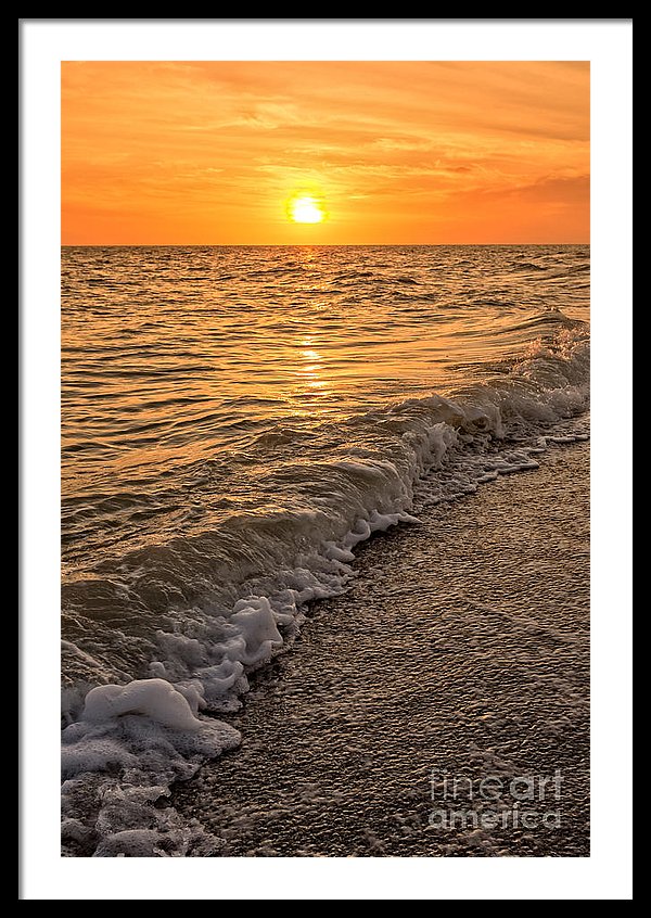 A beautiful sunset on Bowman Beach,  Sanibel Island, Florida.