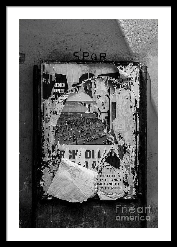 Like the city itself, one civilization built on the other in layers, so too are the layers of this torn poster board.