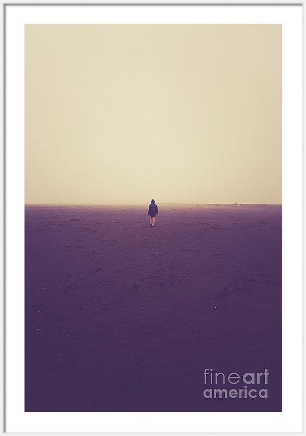 lonely Hiker Iceland by Edward M. Fielding