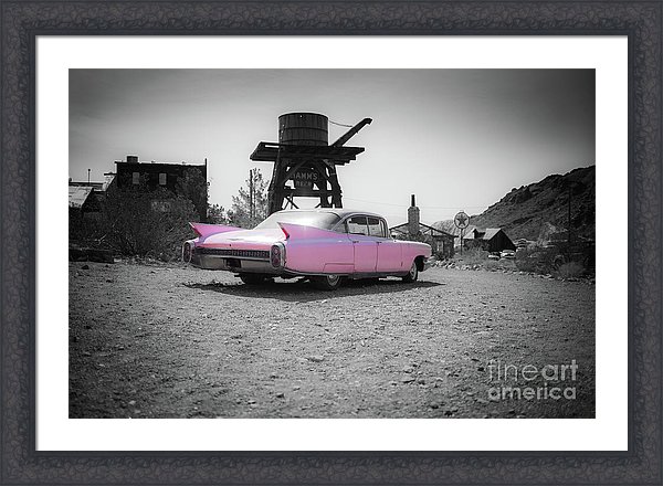 Pink Caddy in the Desert