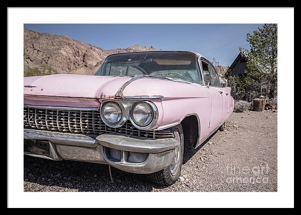 Vintage Pink Cadillac in the Nevada Desert.