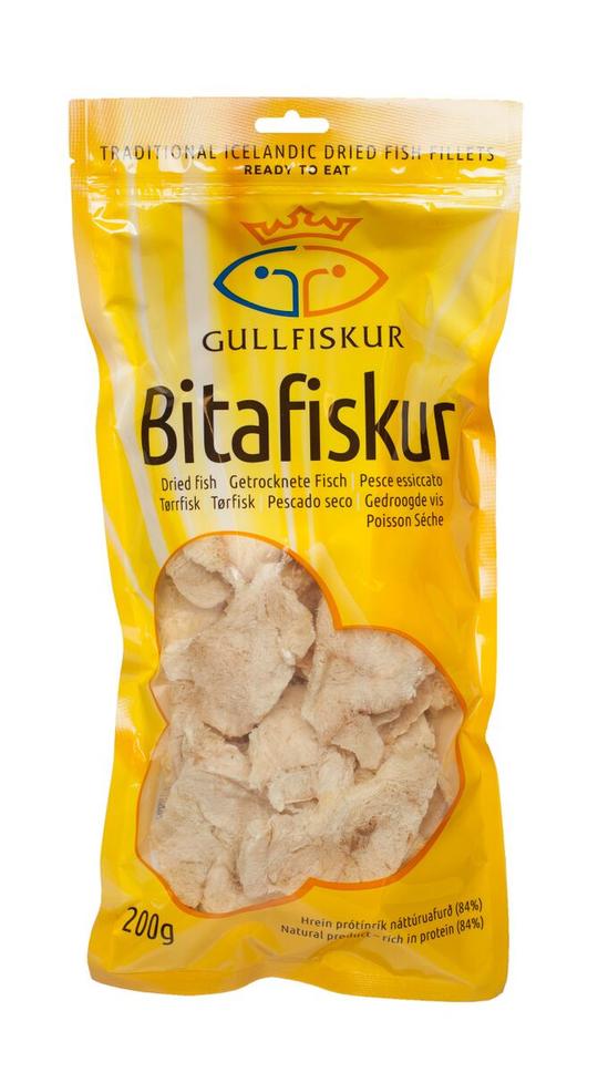 bag of dried fish chip snacks from Iceland