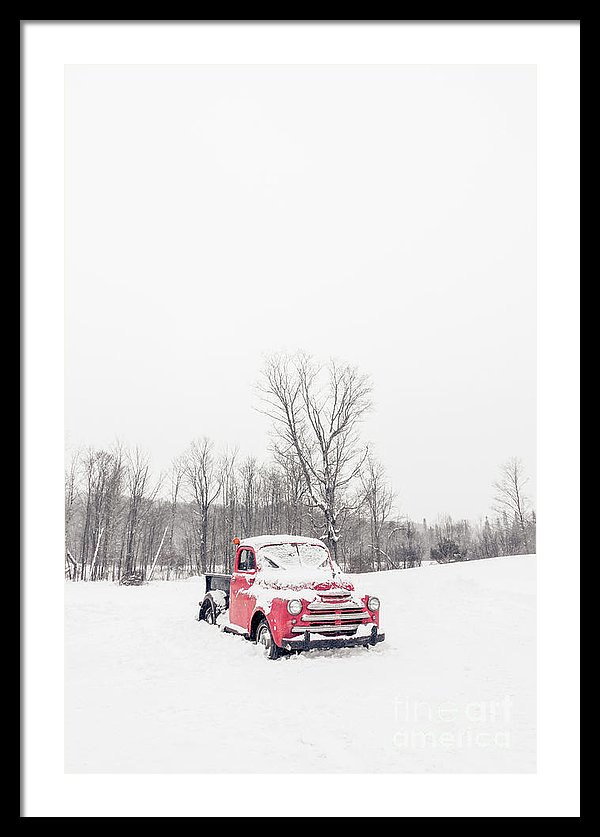 Vintage Old Farm Truck Winter