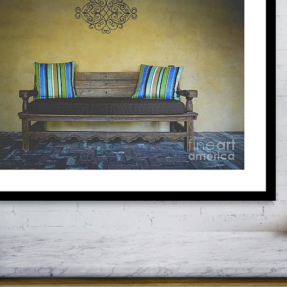 Adobe Home by Edward M. Fielding https://edward-fielding.pixels.com/featured/adobe-casita-bench-edward-fielding.html