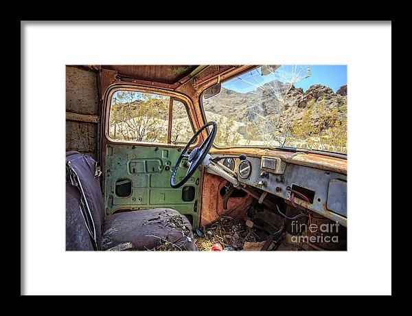 Edward Fielding sold a 12.000" x 8.000" print of Old Truck Interior Nevada Desert to a buyer from Efland, NC.