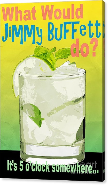 What would Jimmy Buffett do? canvas print
