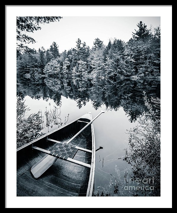 Peaceful canoe by the lake
