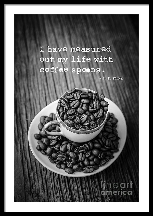 Coffee Beans Black and White Photograph by Edward M. Fielding