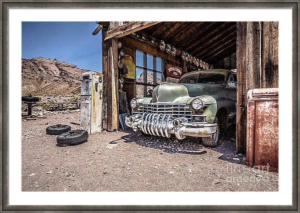 Last Chance Gas - Old Desert Garage Framed Print