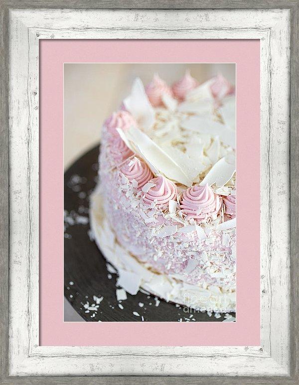 Pink cake food photography
