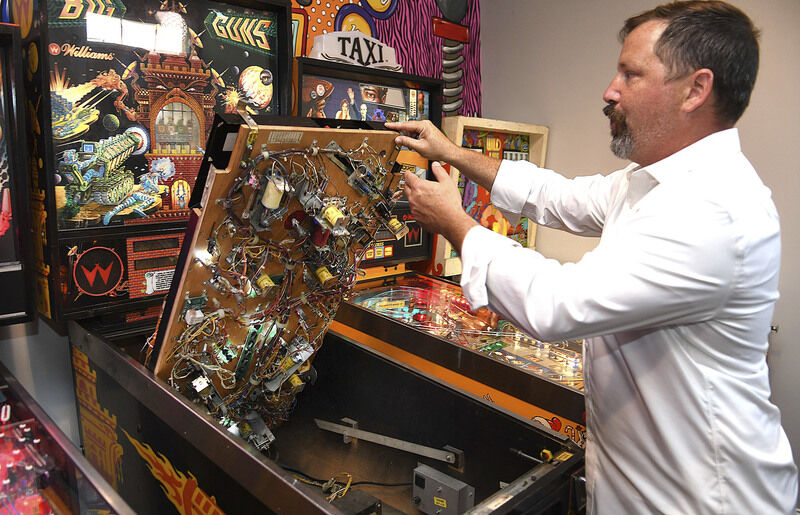 Safety first when working on a pinball machine