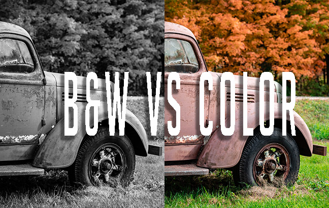 Black and white vs color photography