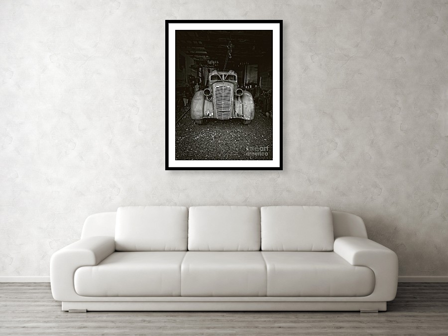 Service Station Vintage Car